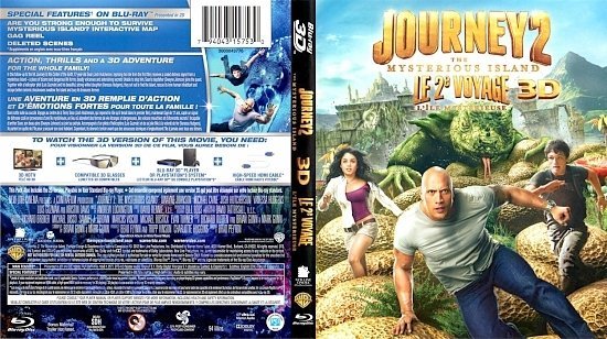 dvd cover Journey 2 The Mysterious Island 3D Le 2e Voyage l'Ile Mysterieuse 3D