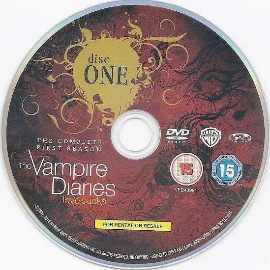 dvd cover The Vampire Diaries: Season 1 - R2