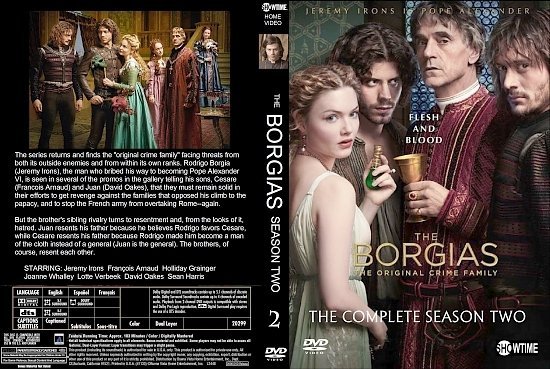 dvd cover The Borgias: Season 2 R0 CUSTOM
