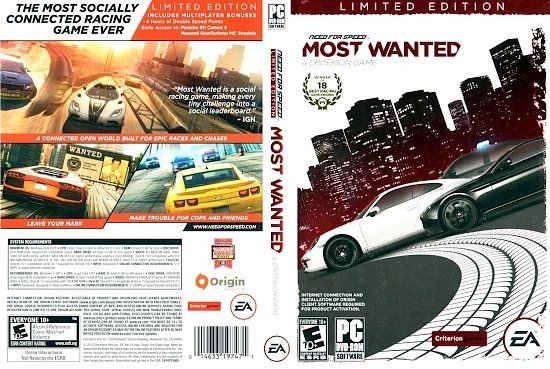 dvd cover Need for Speed Most Wanted Limited Edition