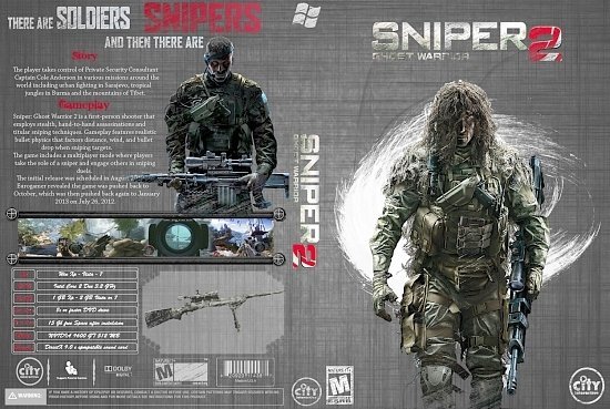 dvd cover Sniper Ghost Warrior 2