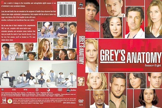 dvd cover Grey's Anatomy: Complete Eighth Season R2