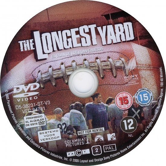 dvd cover The Longest Yard (2005) R2