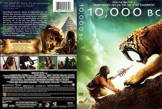 dvd cover 10,000 BC