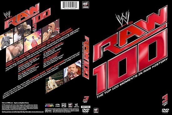 dvd cover WWE RAW 100 MOMENTS