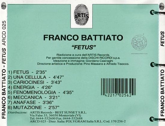 Franco Battiato – Fetus (1998) 