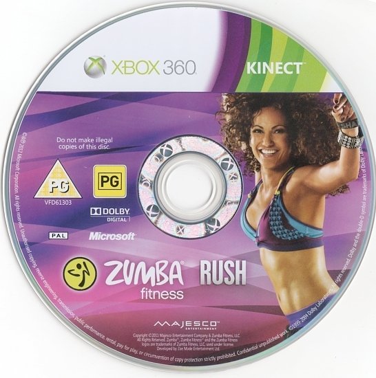 dvd cover Zumba Fitness Rush (2011) PAL
