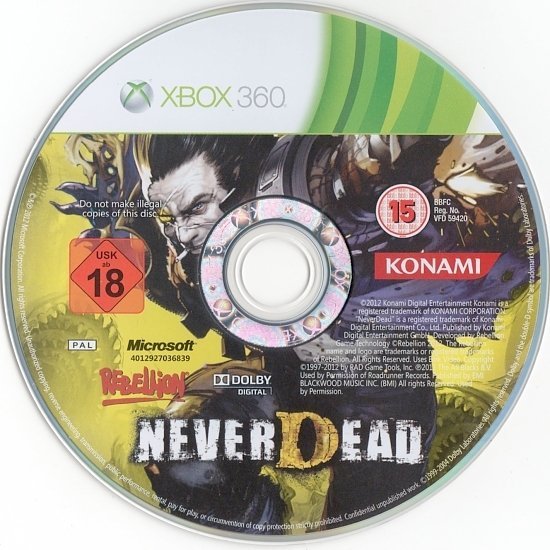 dvd cover NeverDead PAL