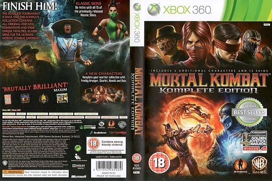 dvd cover Mortal kombat Komplete Edition PAL