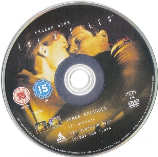 dvd cover X-Files: Season 9 (2011) R2