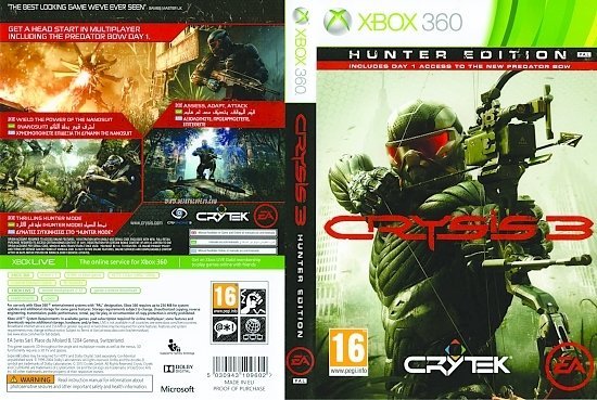 dvd cover Crysis 3 Hunter Edition PAL