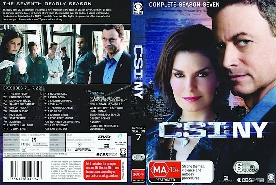 dvd cover CSI NY: Complete Season 7 (2010-2011) R4