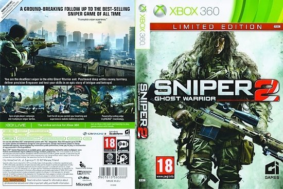 dvd cover Sniper Ghost Warrior 2 PAL LE