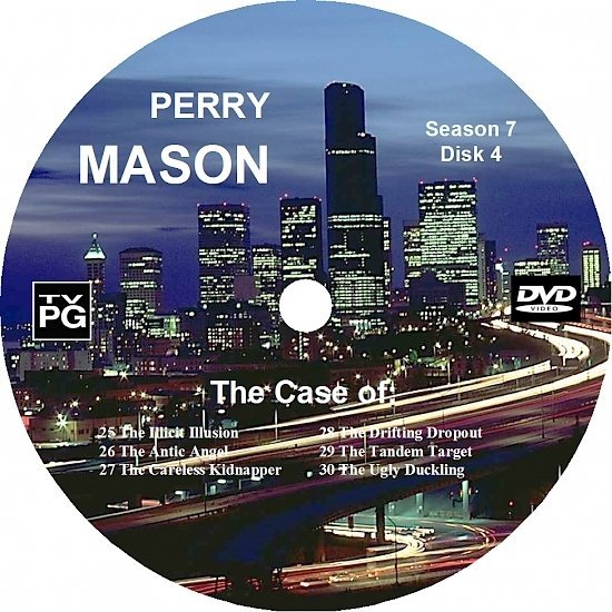 dvd cover Perry Mason Complete Season 7 Custom DVD Labels