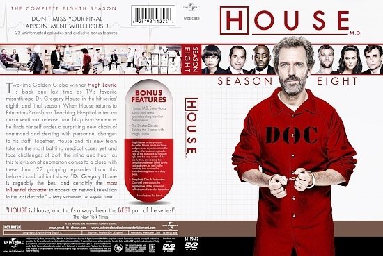 dvd cover House MD Season 8