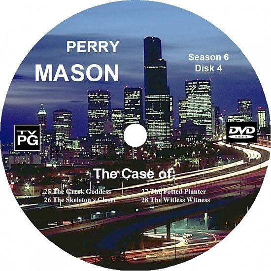 dvd cover Perry Mason Complete Season 6 Custom DVD Labels