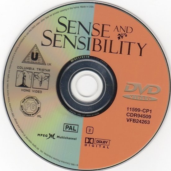 dvd cover Sense and Sensibility (1995) WS R2