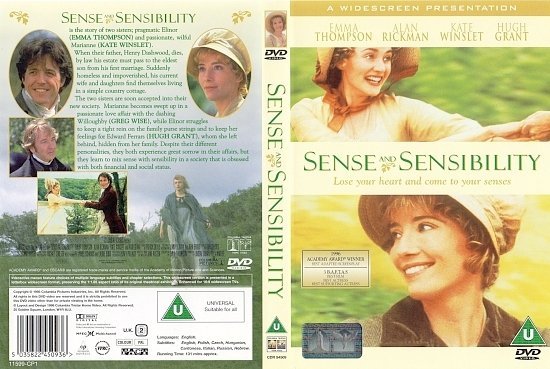dvd cover Sense and Sensibility (1995) WS R2
