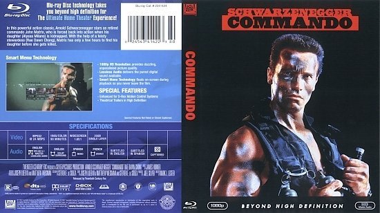 dvd cover Commando (1985) Blu-Ray