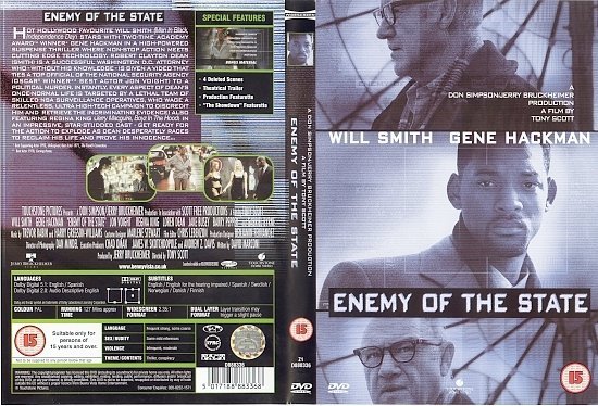 dvd cover Enemy Of The State (1998) R2