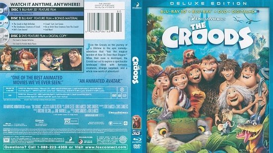 dvd cover The Croods 3D Blu-Ray