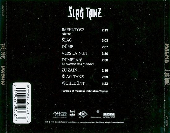 dvd cover Magma - Slag Tanz