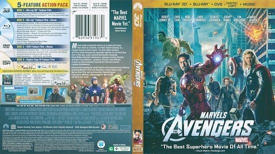 dvd cover The Avengers 3D Blu-Ray