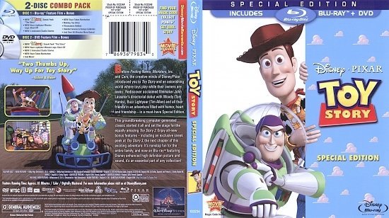 dvd cover Toy Story (1995) Blu-Ray