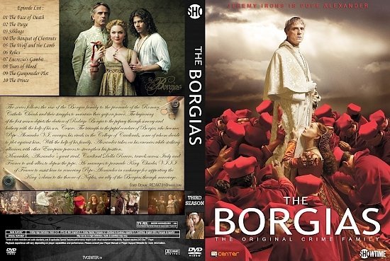 dvd cover The Borgias: Season 3 R0 Custom