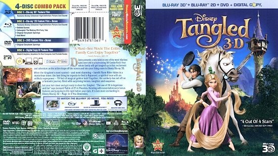 dvd cover Tangled 3D (2010) Blu-Ray