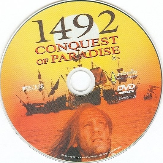 dvd cover 1492: Conquest Of Paradise (1992) R0