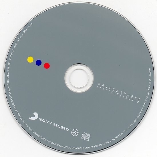 dvd cover Marco Mengoni - Parole in Circolo