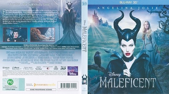 dvd cover Maleficent 3D Blu-Ray