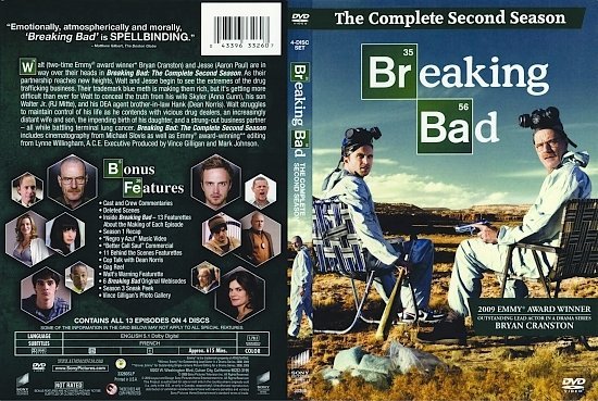 dvd cover Breaking Bad: Season 2 (2009) UR WS R1