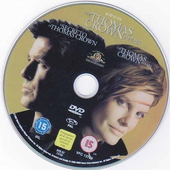 dvd cover The Thomas Crown Affair (1999) WS R2