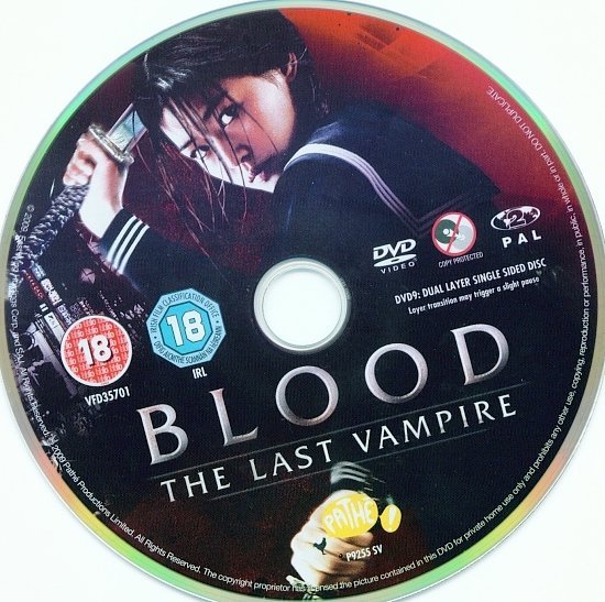 dvd cover Blood: The Last Vampire (2009) R2