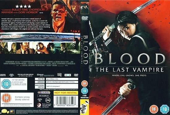 dvd cover Blood: The Last Vampire (2009) R2