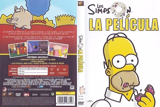 dvd cover The Simpsons Movie (Spanish)