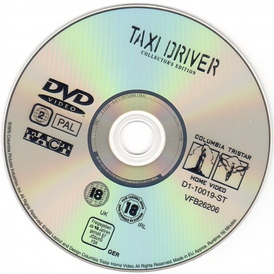 dvd cover Taxi Driver (1976) WS R2