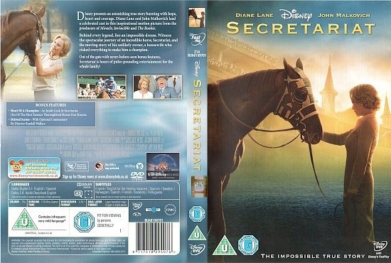 dvd cover Secretariat (2010) R2 & R4