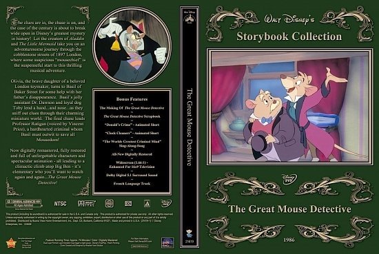 dvd cover The Great Mouse Detective