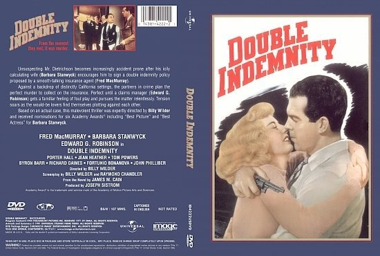 dvd cover Double Indemnity (1944) R1