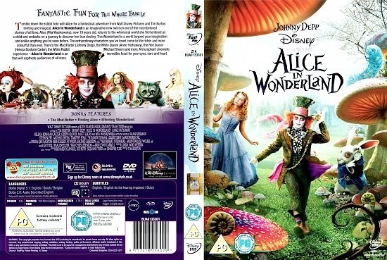 dvd cover Alice In Wonderland (2010) R1 & R2