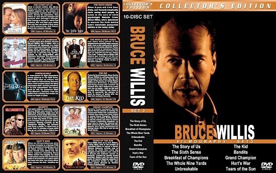 dvd cover Bruce Willis Filmography Set 3