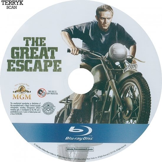 dvd cover The Great Escape (1963) Blu-Ray DVD Label