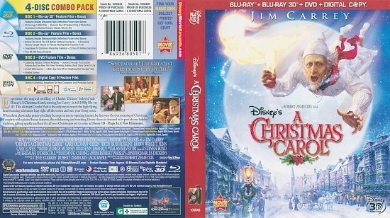 dvd cover A Christmas Carol 3D (2009) Blu-Ray