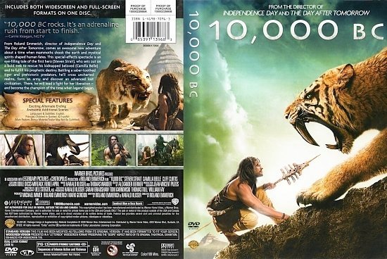 dvd cover 10,000 BC (2008) WS R1 & R2