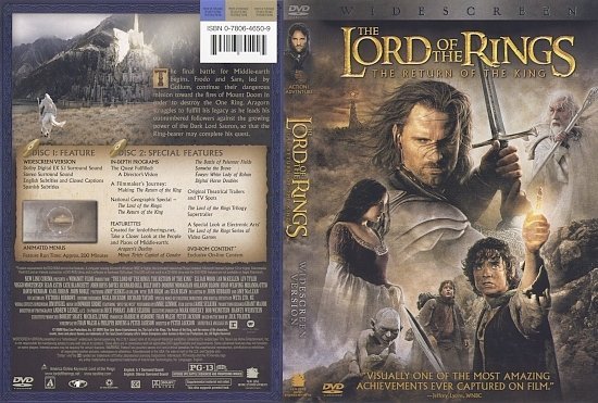 dvd cover The Lord Of The Rings: The Return Of The King (2003) WS R1