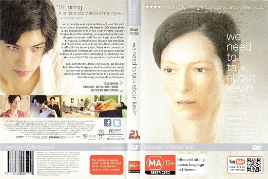 dvd cover We Need To Talk About Kevin (2011) R4