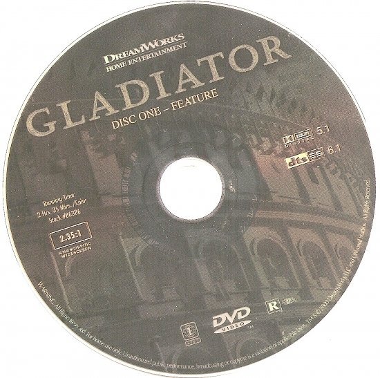 dvd cover Gladiator (2000) WS R1